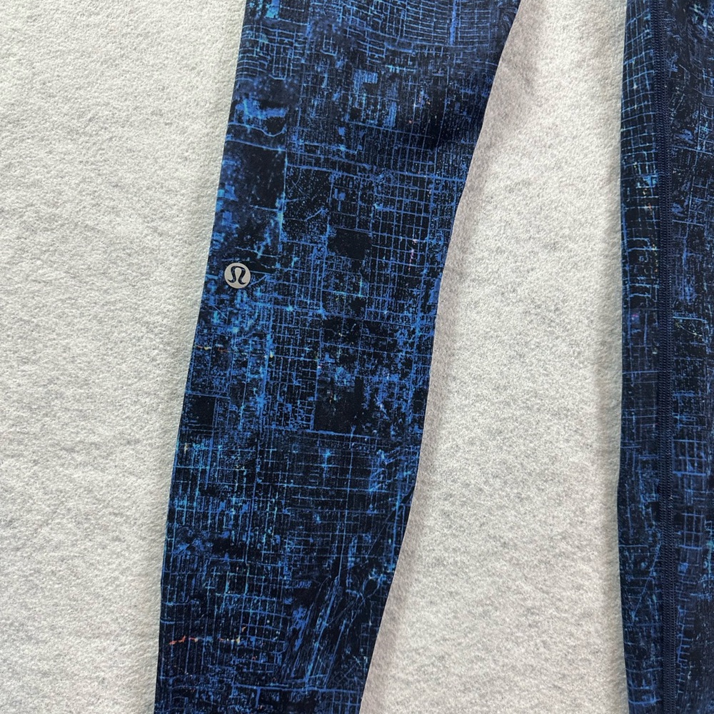 Lululemon Fast & Free 7/8 Tight II *Nulux 25" City Lights Multi Black Size 4 - Picture 5 of 6
